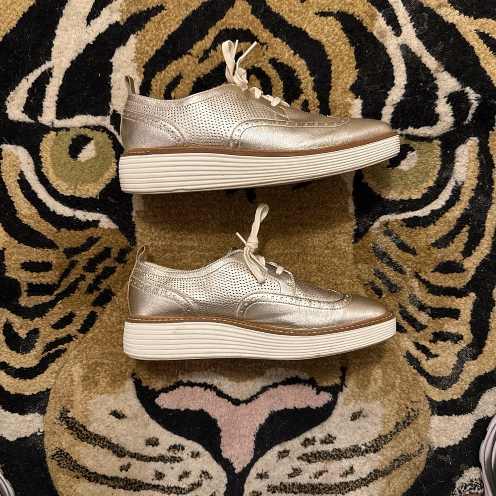 Cole Haan Gold Oxfords